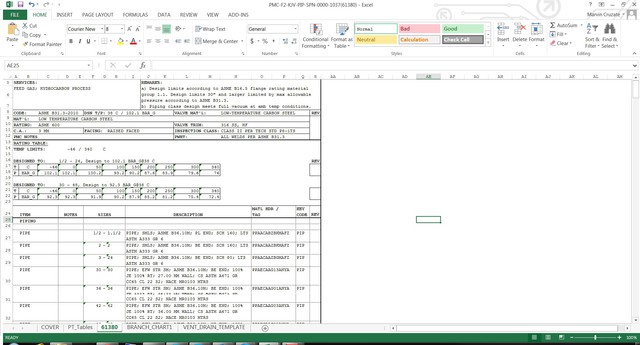 Source Engineering Specification Excel Format
