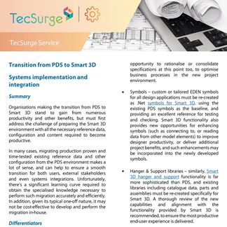 Transition from PDS to Smart 3D