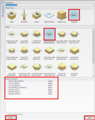 Figure 4 aveva e3d design panel fitting specifications list